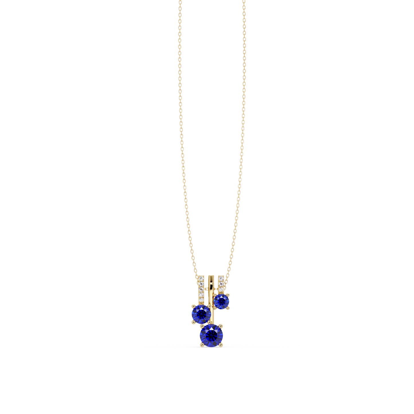 Sapphire Blue - 14K Yellow Gold