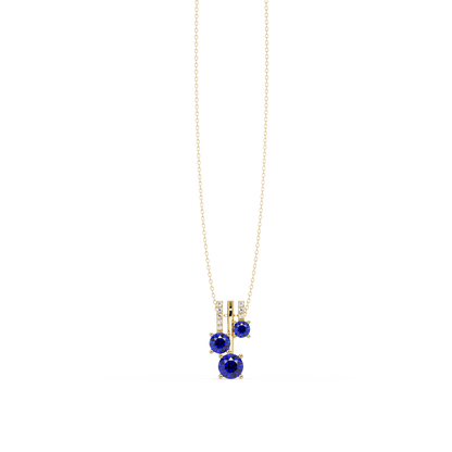 Sapphire Blue - 14K Yellow Gold
