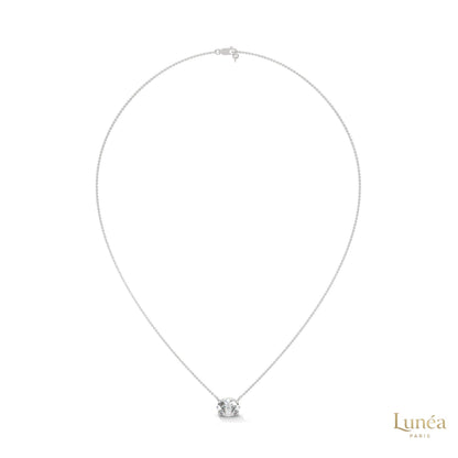 2 CT. Floating Oval Lab Diamond Pendant