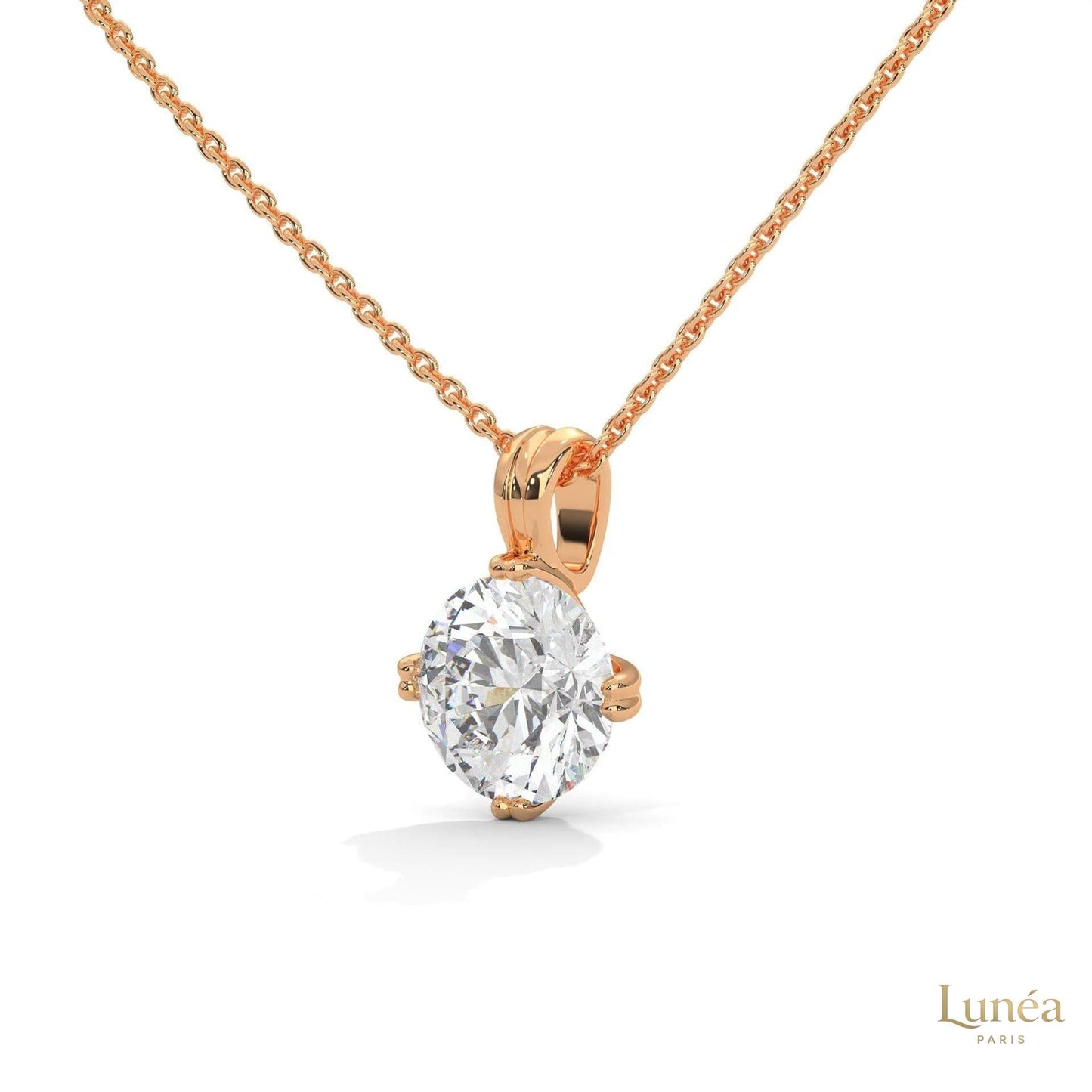 2 CT. Lab Diamond Solitaire Pendant