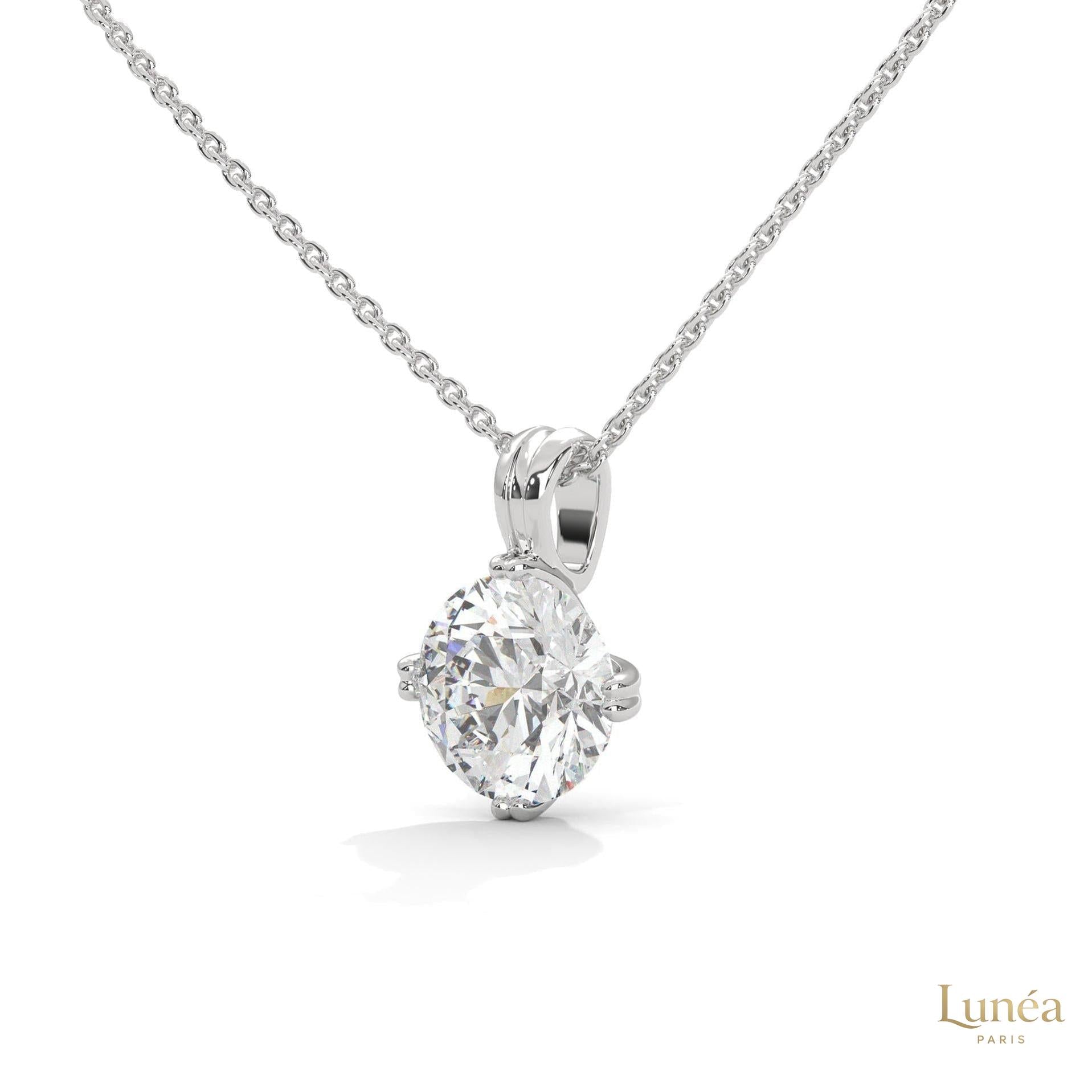 2 CT. Lab Diamond Solitaire Pendant