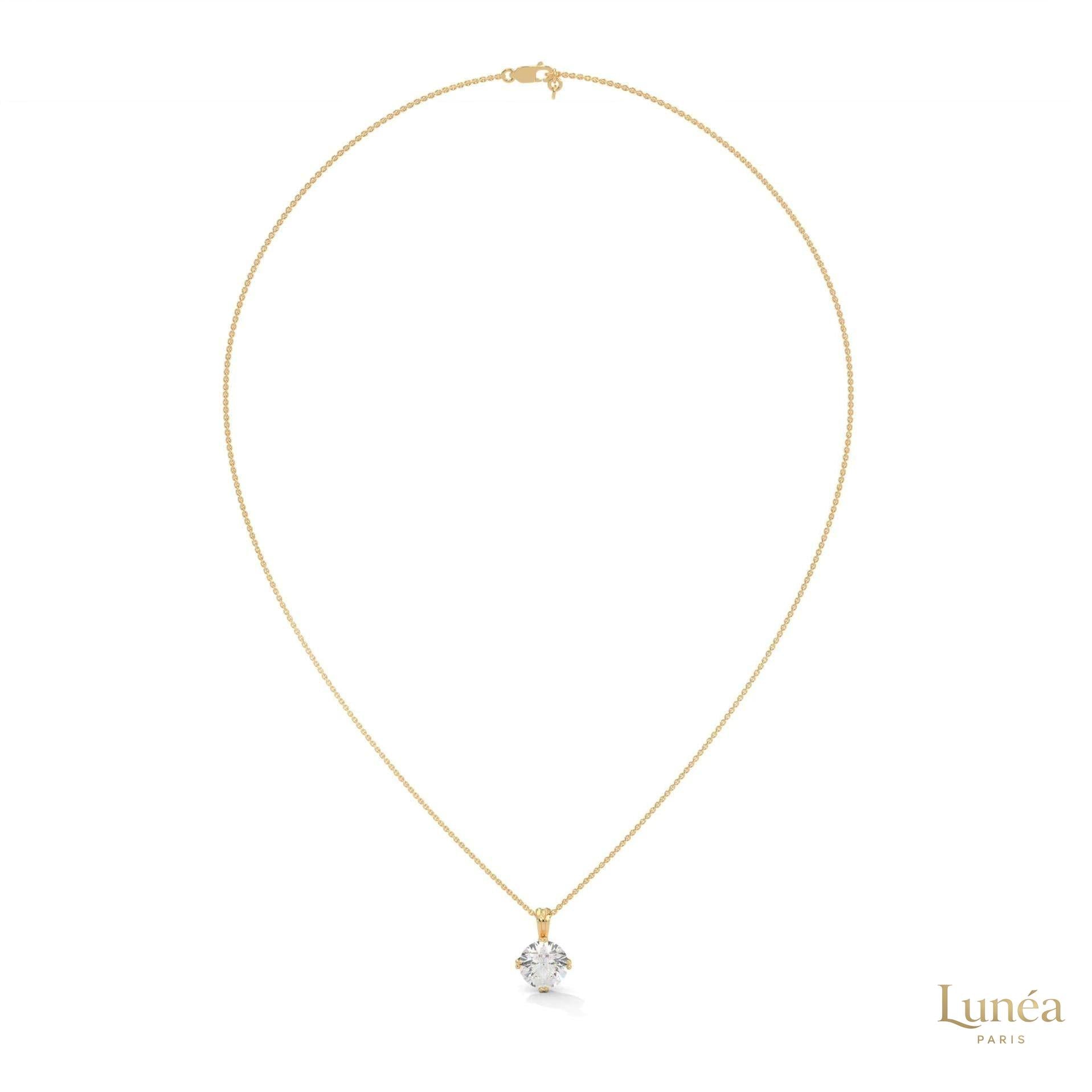 2 CT. Lab Diamond Solitaire Pendant