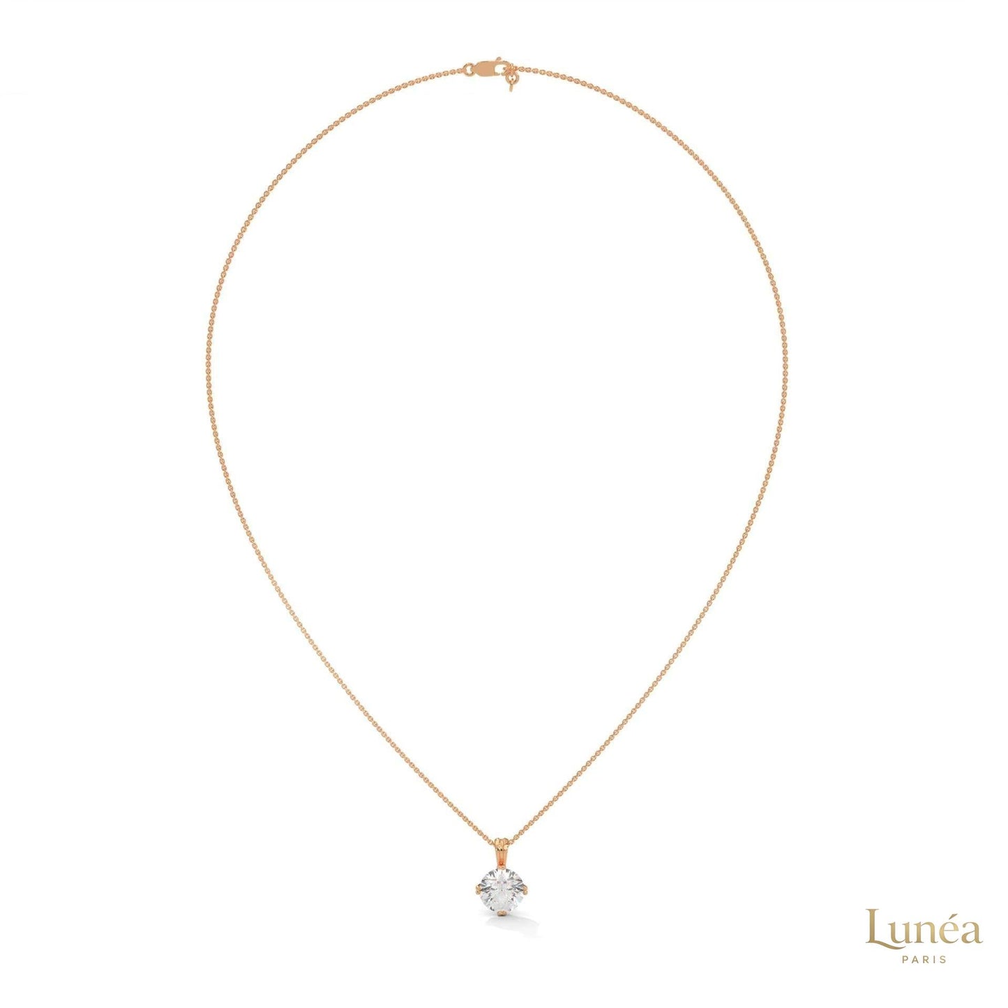 2 CT. Lab Diamond Solitaire Pendant