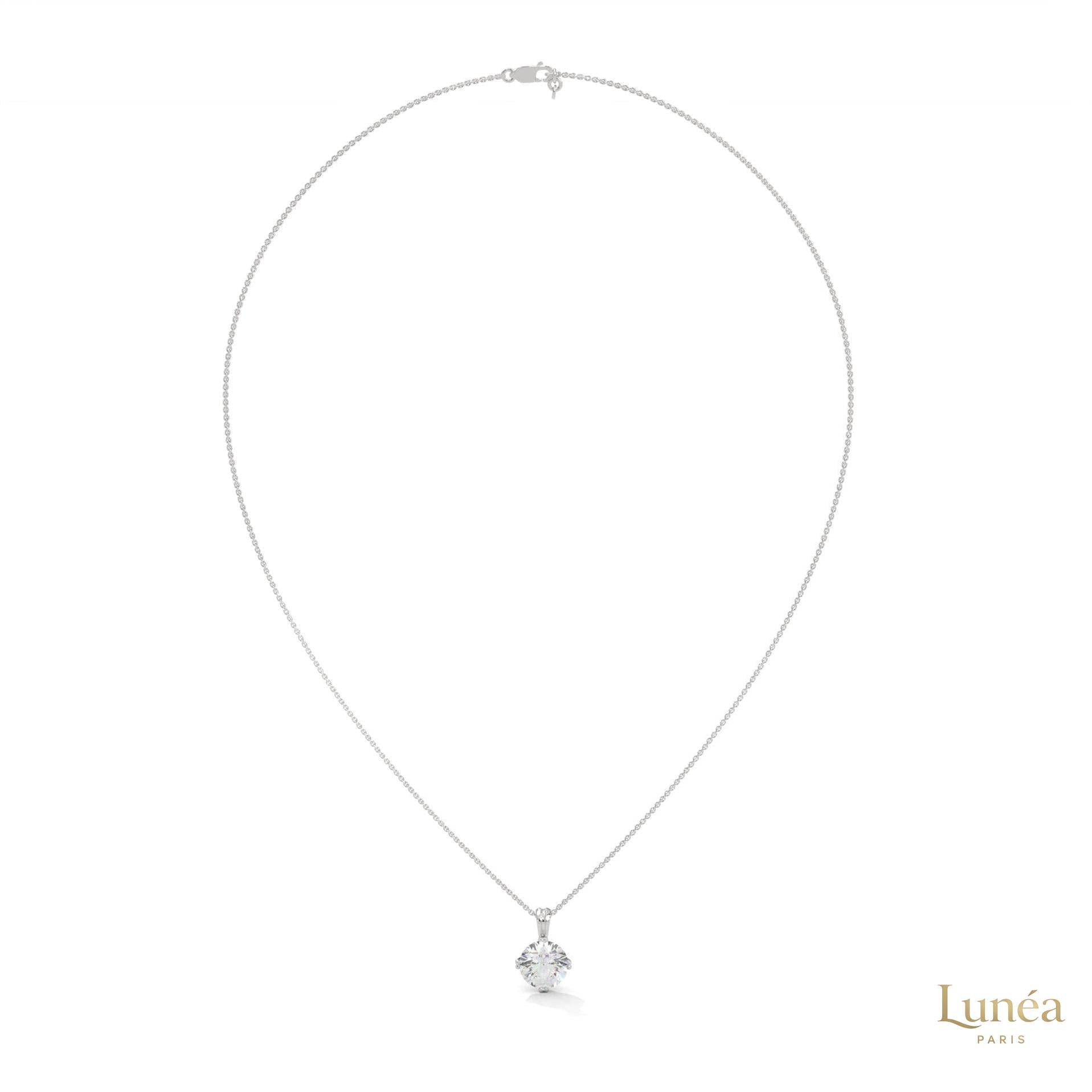 2 CT. Lab Diamond Solitaire Pendant