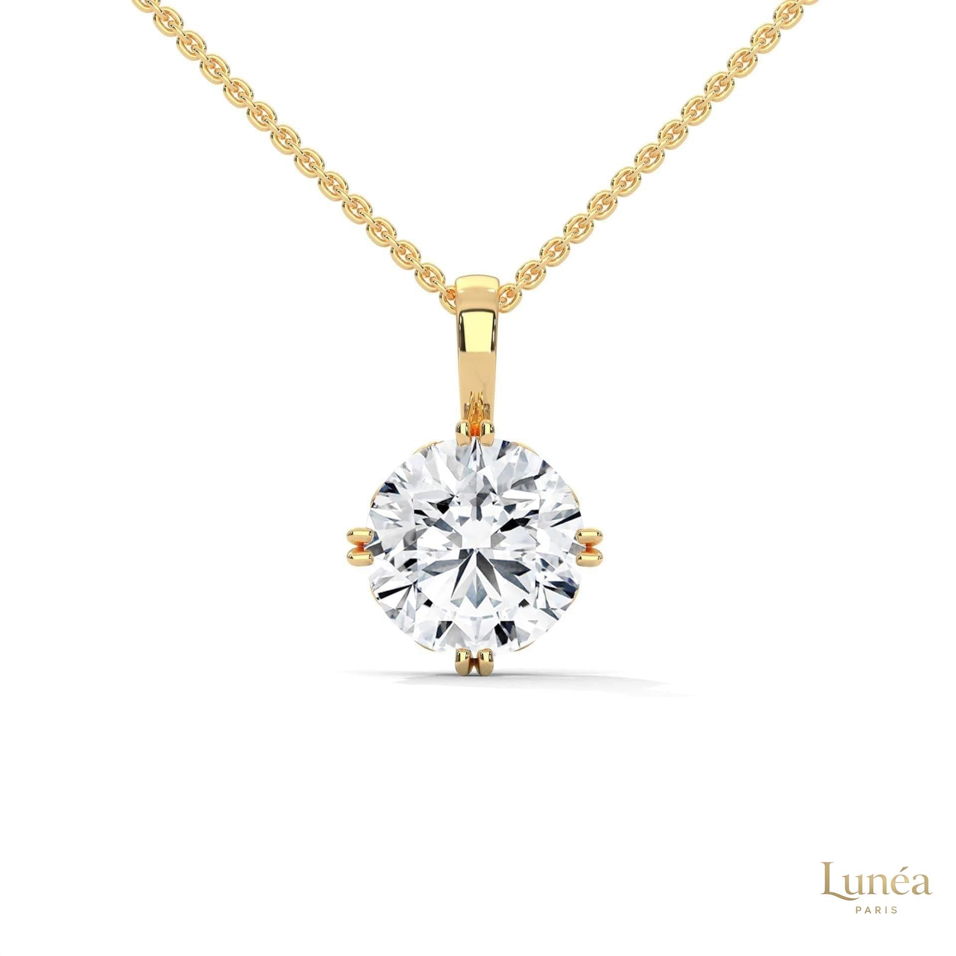 2 CT. Round Diamond Solitaire Pendant