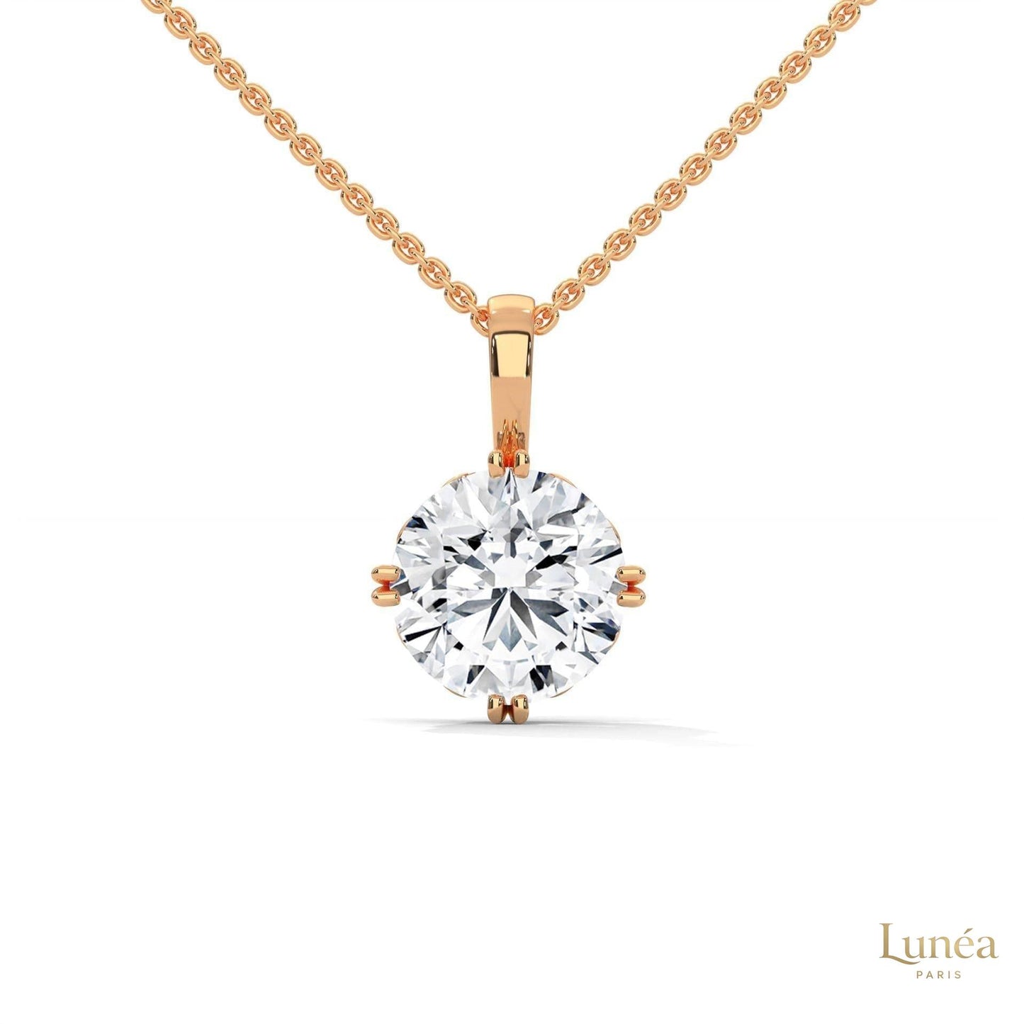 2 CT. Round Diamond Solitaire Pendant