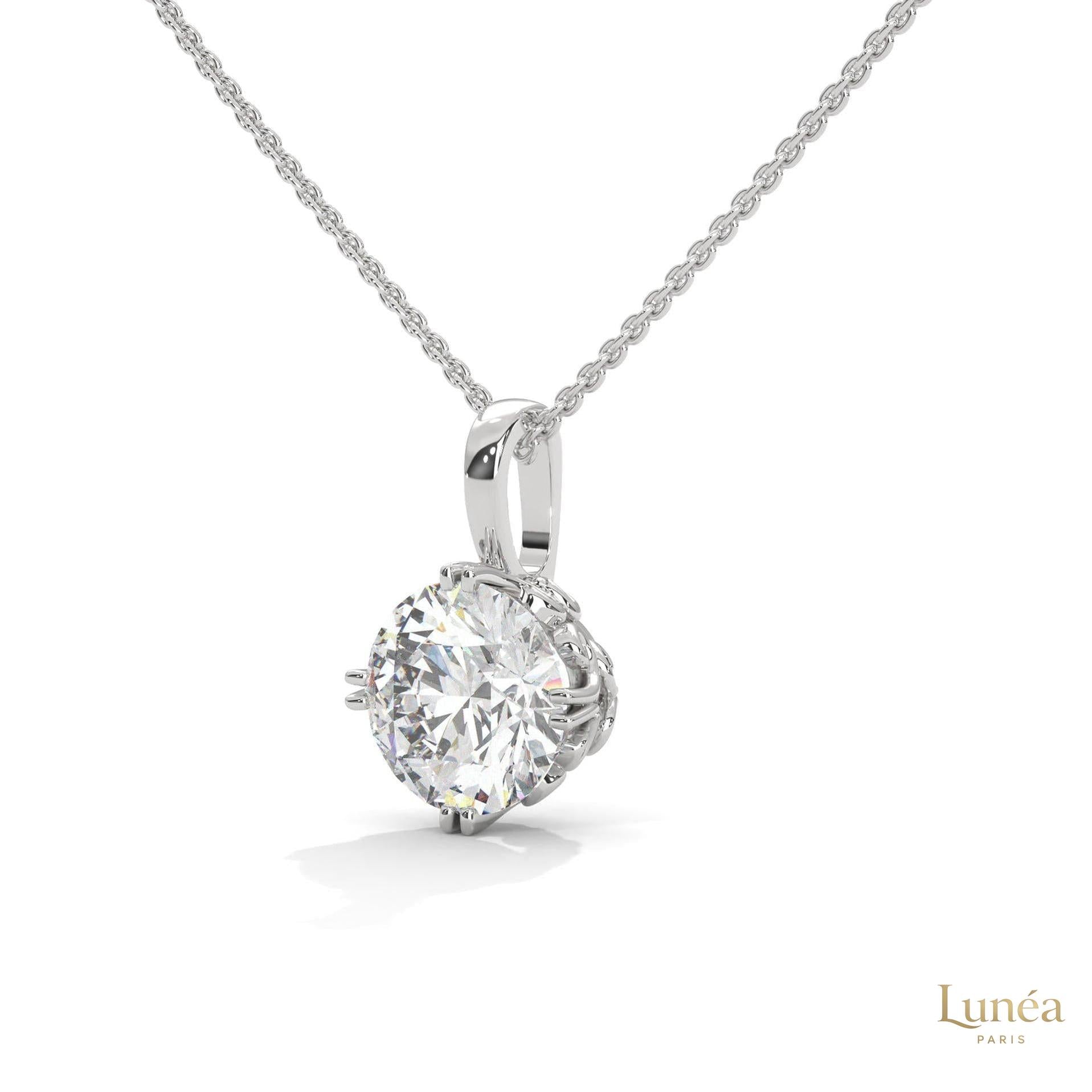 2 CT. Round Diamond Solitaire Pendant