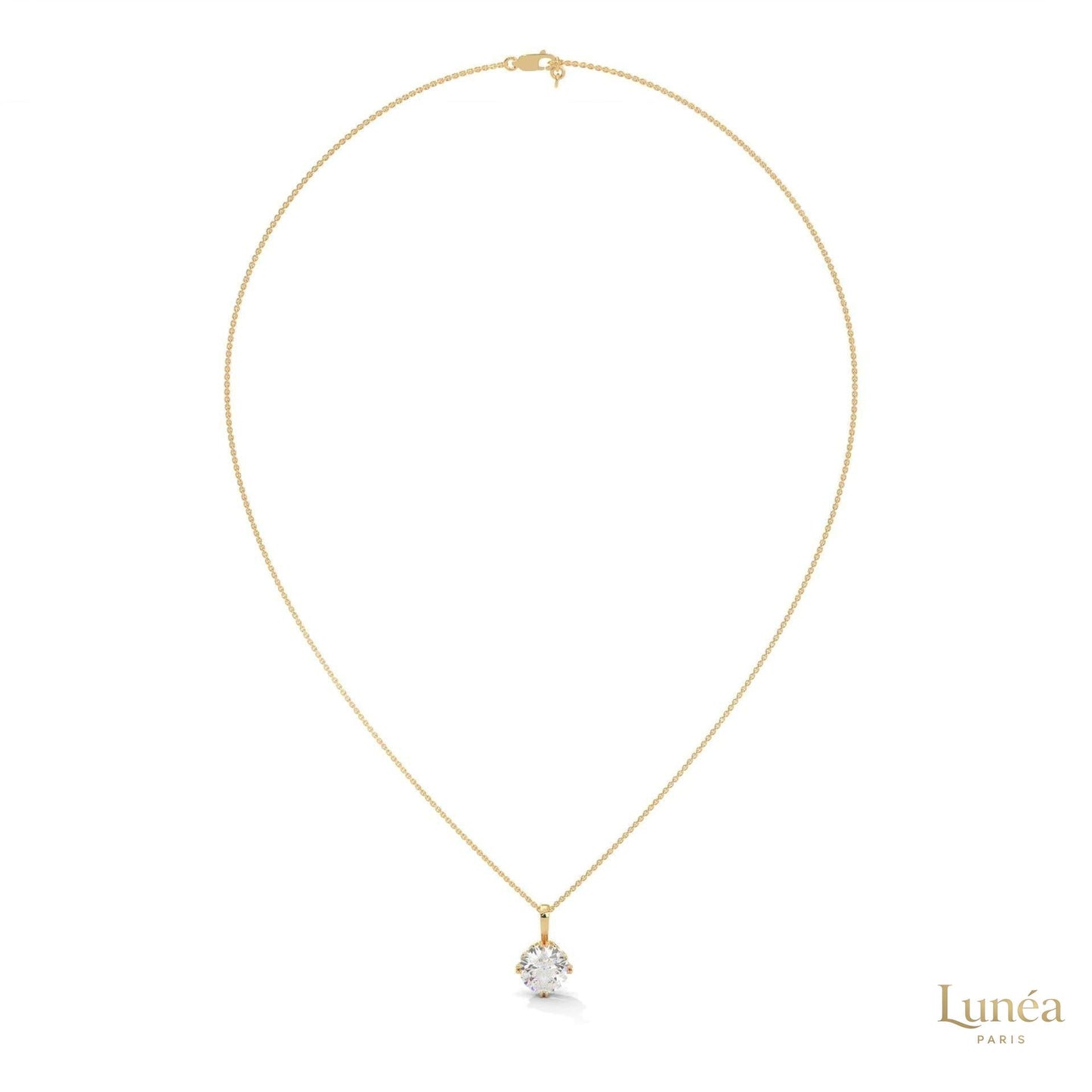 2 CT. Round Diamond Solitaire Pendant