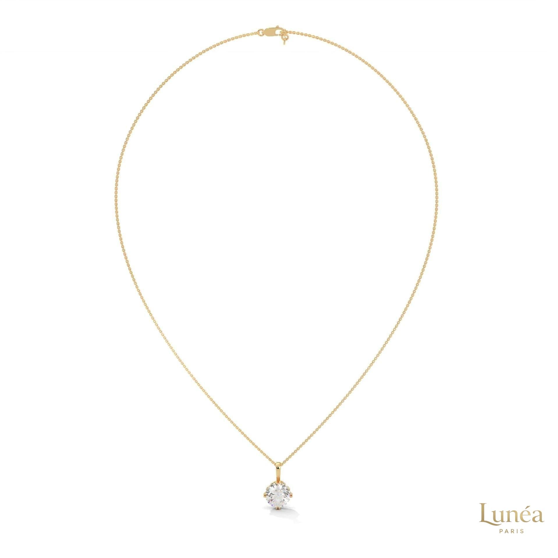 2 CT. Round Diamond Solitaire Pendant