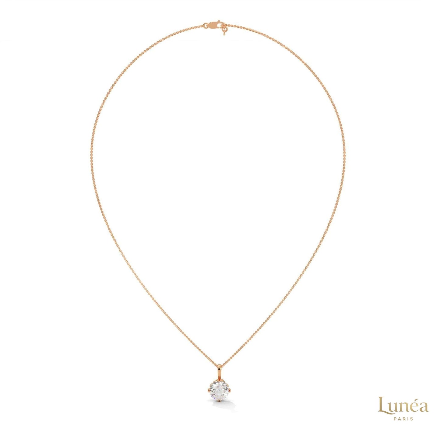 2 CT. Round Diamond Solitaire Pendant