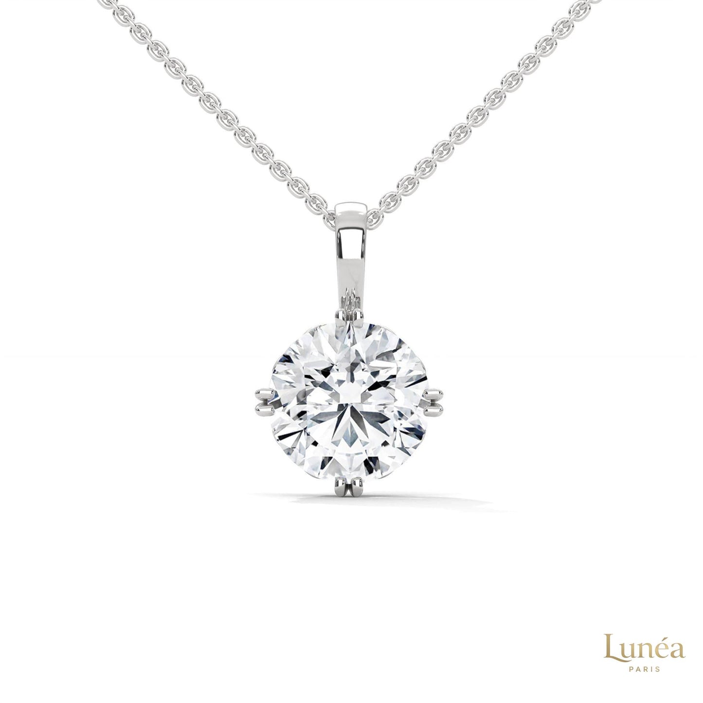 2 CT. Round Diamond Solitaire Pendant