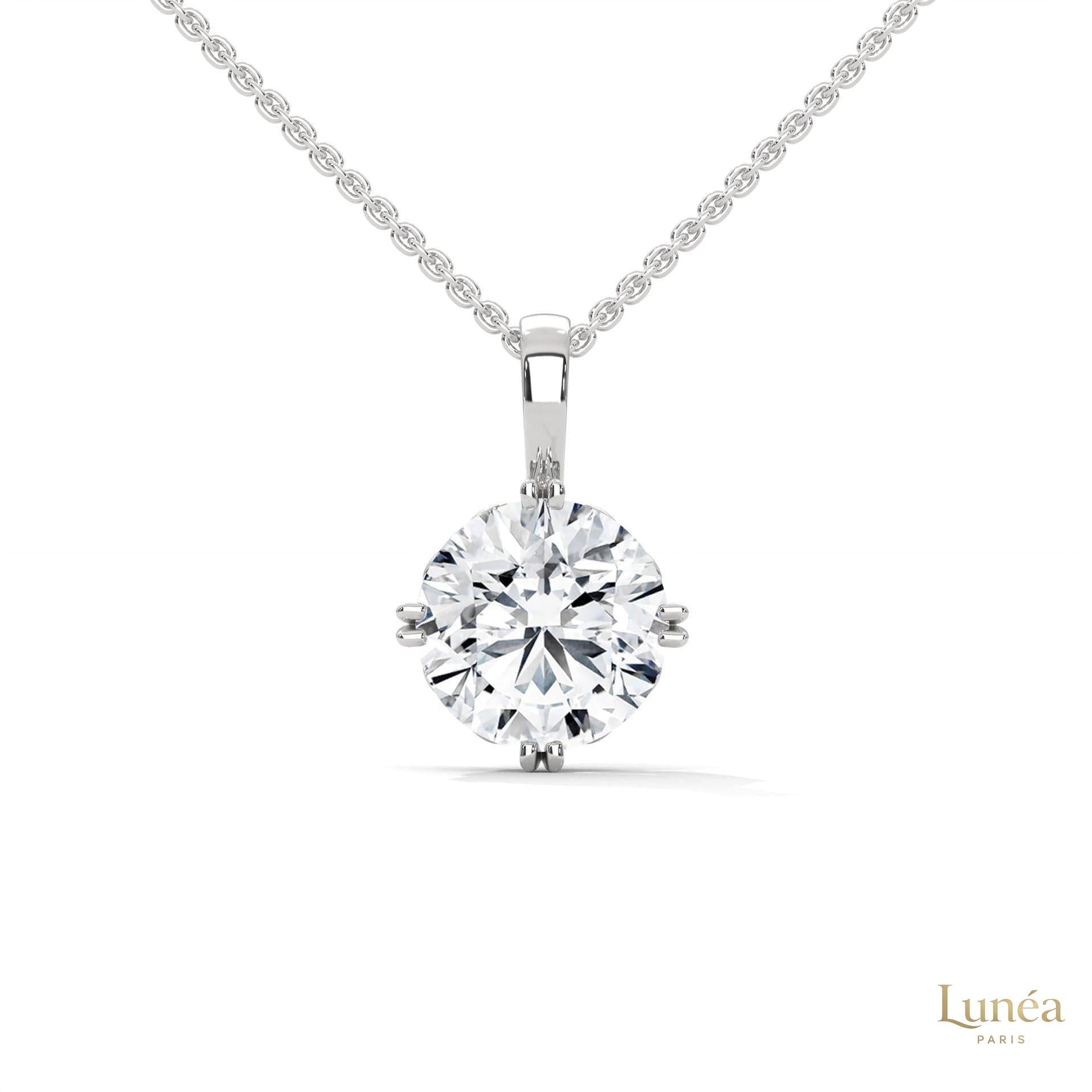 2 CT. Round Diamond Solitaire Pendant