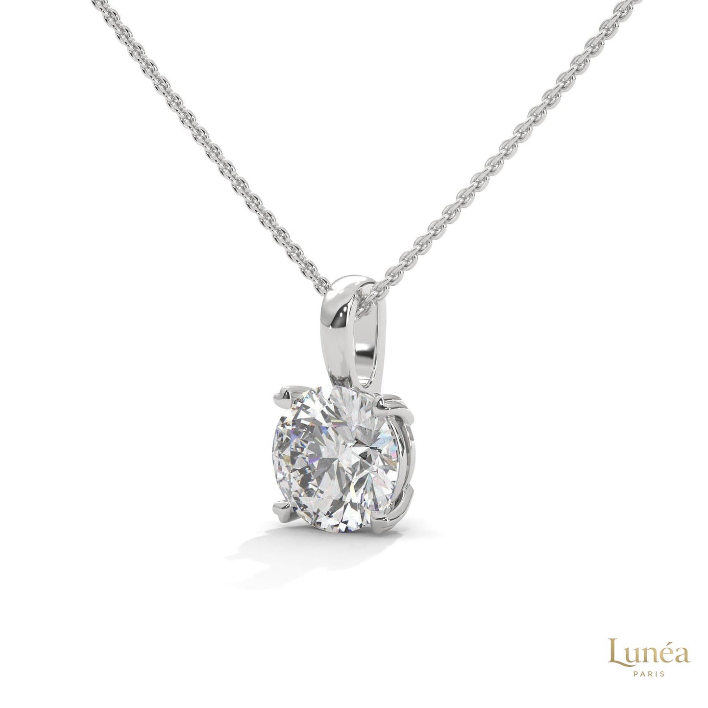 2 CT. Solitaire Lab Diamond Pendant