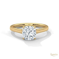 2 Ct. Cushion-Cut Solitaire Lab Diamond Ring