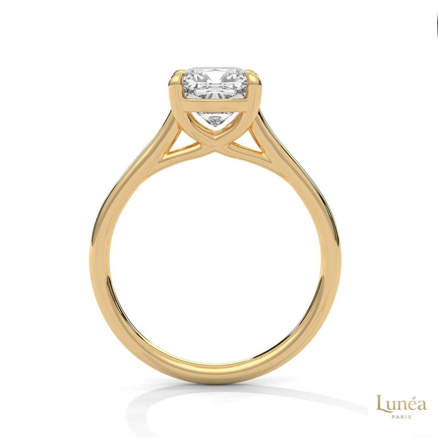 2 Ct. Cushion-Cut Solitaire Lab Diamond Ring