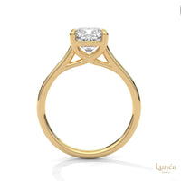 2 Ct. Cushion-Cut Solitaire Lab Diamond Ring
