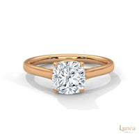2 Ct. Cushion-Cut Solitaire Lab Diamond Ring