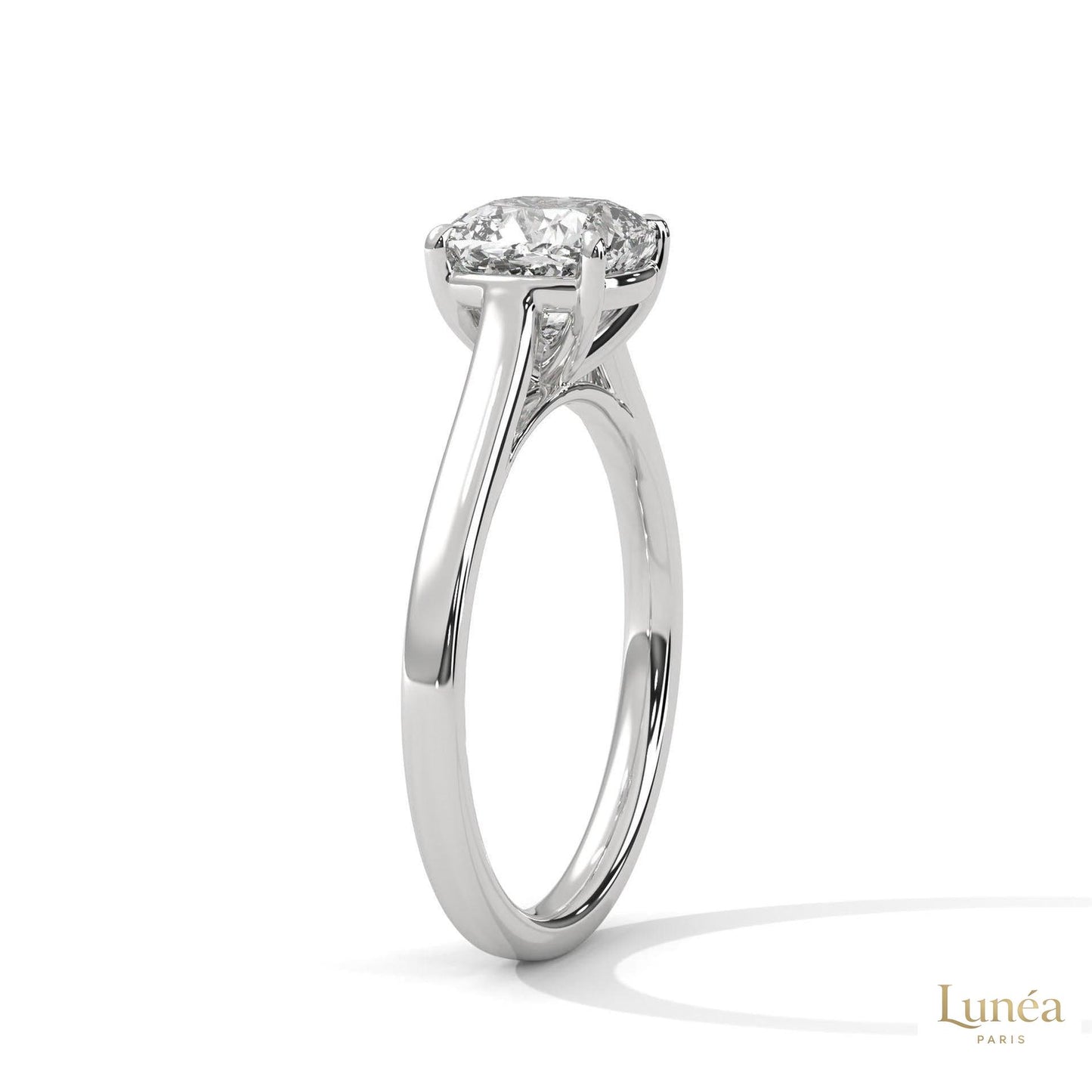 2 Ct. Cushion-Cut Solitaire Lab Diamond Ring