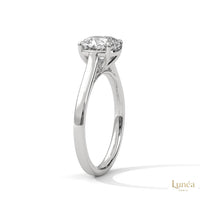 2 Ct. Cushion-Cut Solitaire Lab Diamond Ring