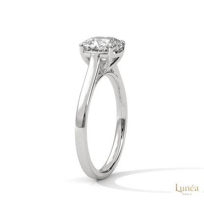 2 Ct. Cushion-Cut Solitaire Lab Diamond Ring