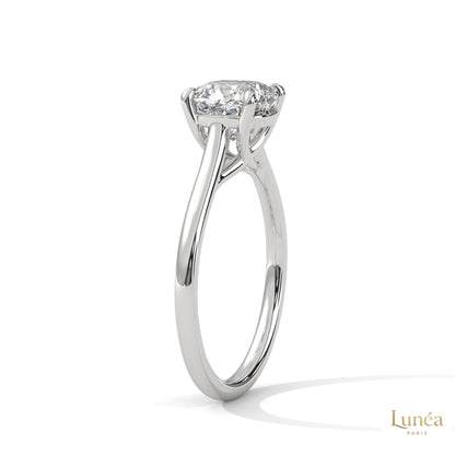 2 Ct. Cushion-Cut Solitaire Lab Diamond Ring