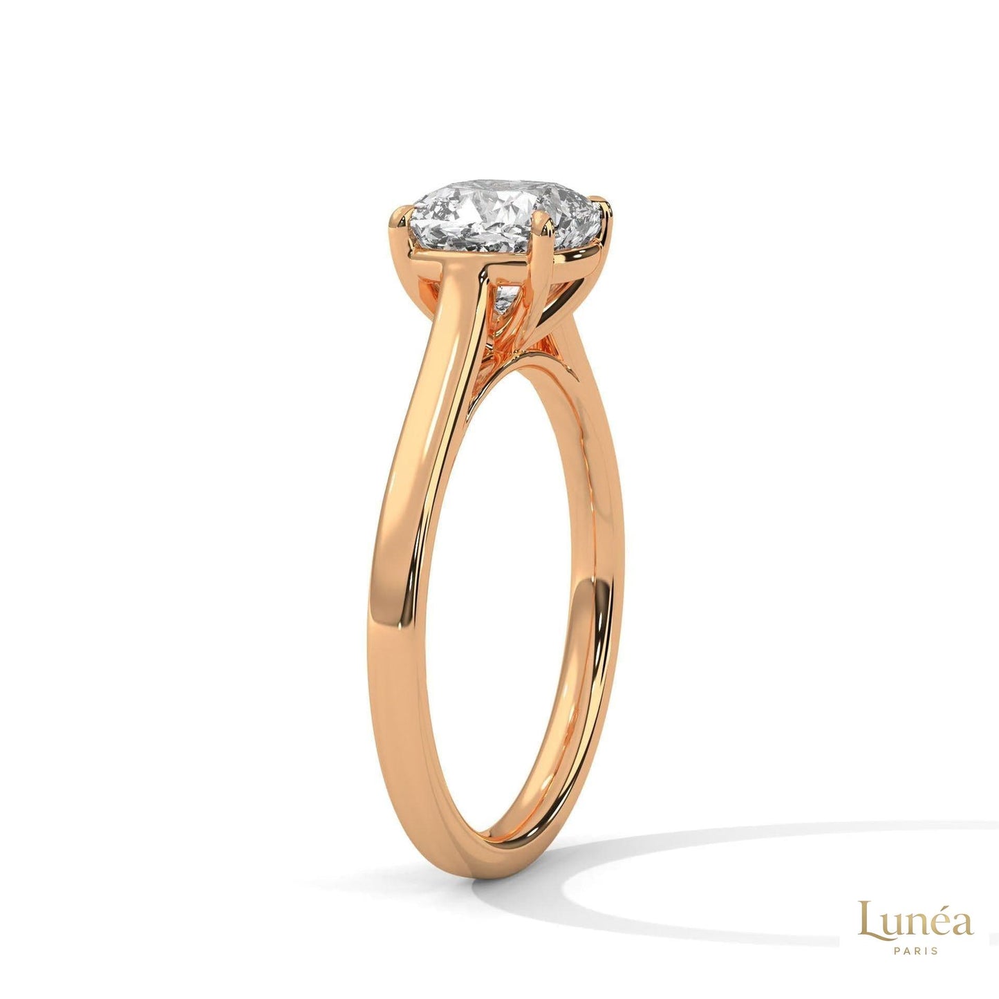 2 Ct. Cushion-Cut Solitaire Lab Diamond Ring
