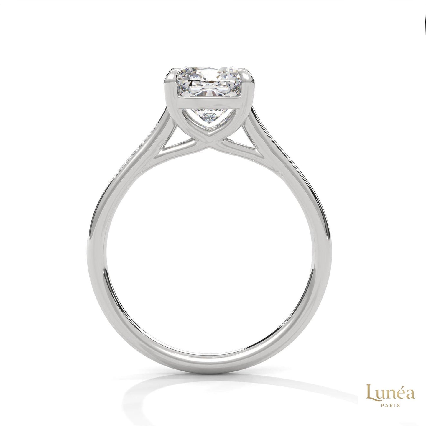 2 Ct. Cushion-Cut Solitaire Lab Diamond Ring