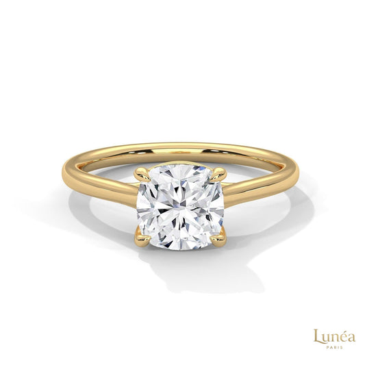 2 Ct. Cushion-Cut Solitaire Lab Diamond Ring