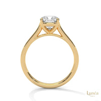 2 Ct. Cushion-Cut Solitaire Lab Diamond Ring