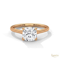 2 Ct. Cushion-Cut Solitaire Lab Diamond Ring