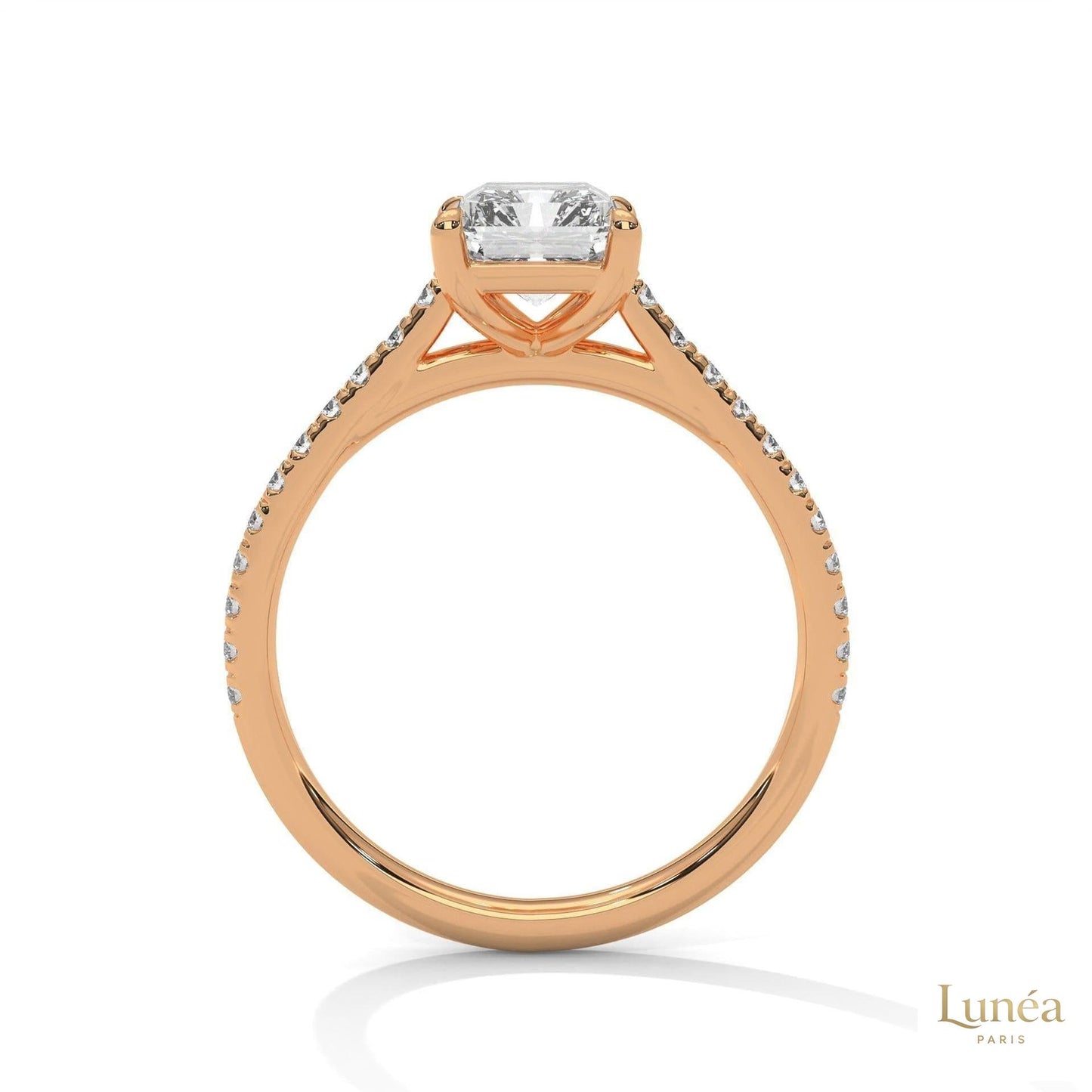2 Ct. Emerald Cut Lab Diamond Ring