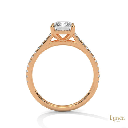 2 Ct. Emerald Cut Lab Diamond Ring