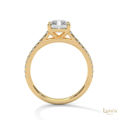 2 Ct. Emerald Cut Lab Diamond Ring