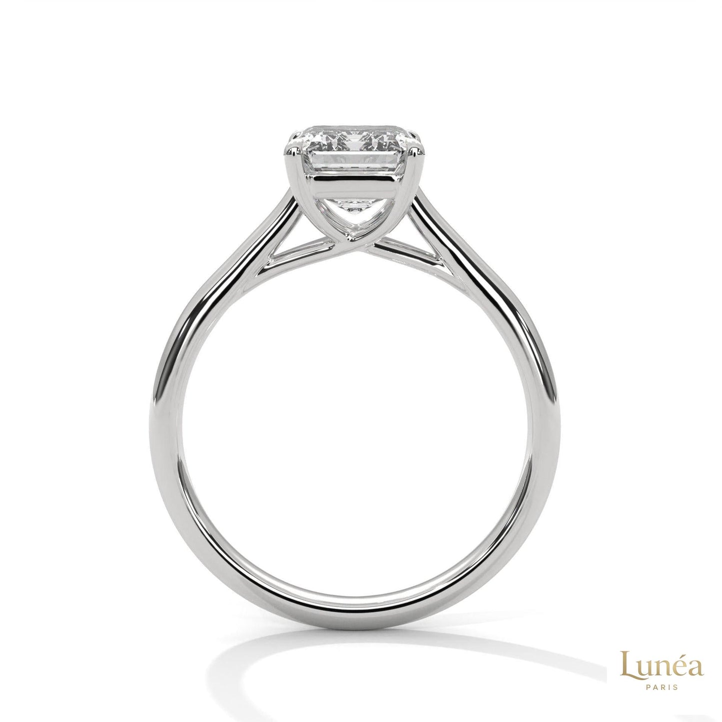 2 Ct. Emerald-Cut Solitaire Lab Diamond Ring