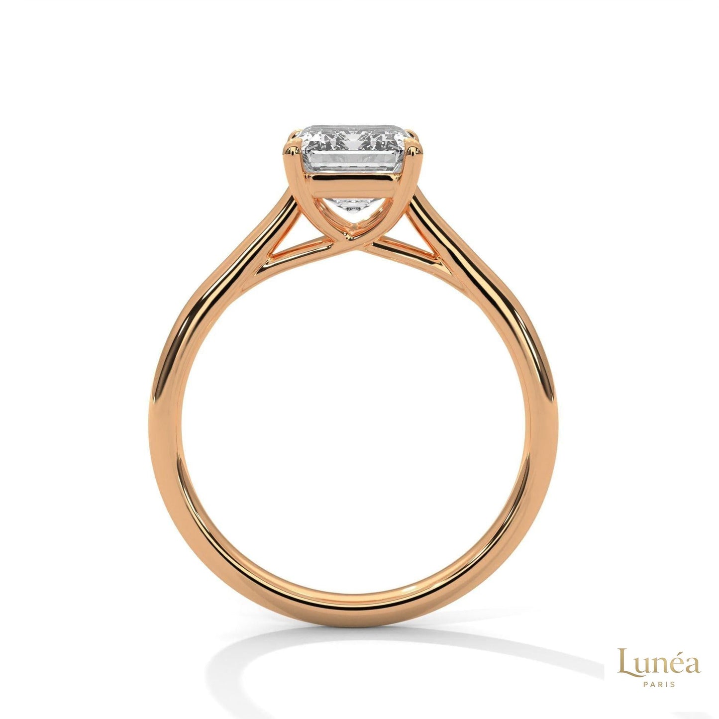 2 Ct. Emerald-Cut Solitaire Lab Diamond Ring