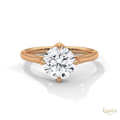 2 Ct. Floating Solitaire Lab Diamond Engagement Ring