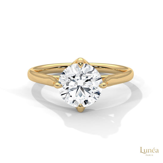 2 Ct. Floating Solitaire Lab Diamond Engagement Ring