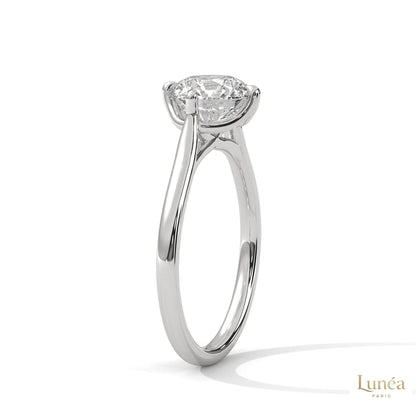 2 Ct. Floating Solitaire Lab Diamond Engagement Ring
