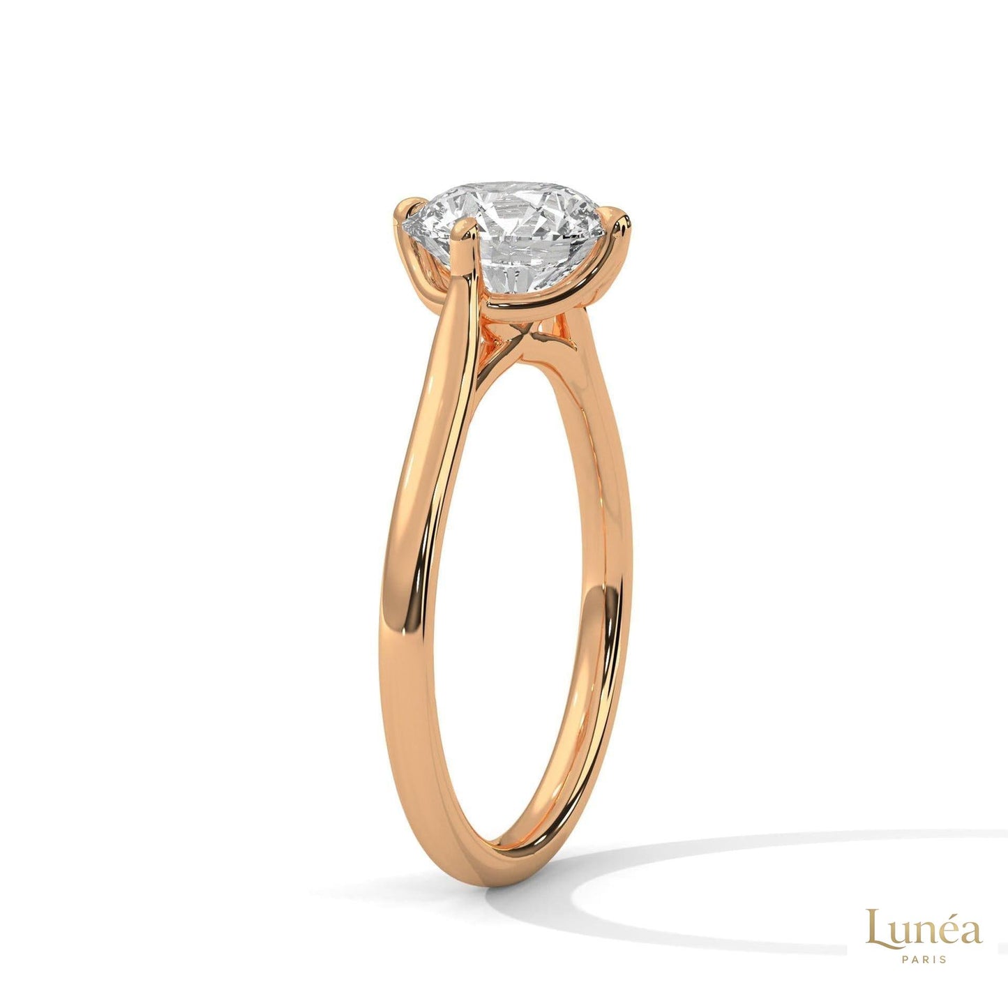 2 Ct. Floating Solitaire Lab Diamond Engagement Ring
