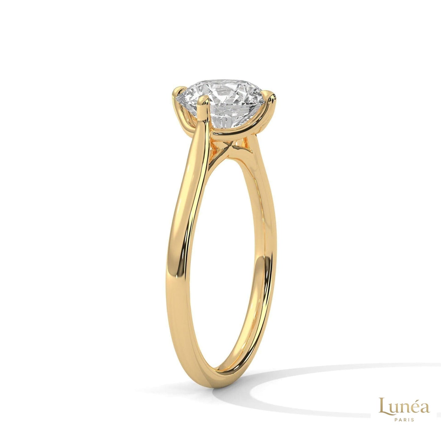 2 Ct. Floating Solitaire Lab Diamond Engagement Ring
