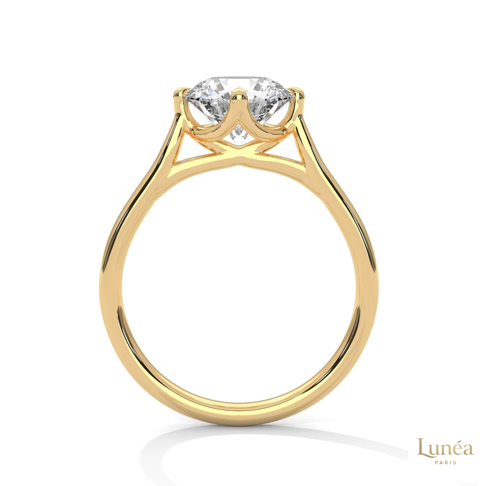 2 Ct. Floating Solitaire Lab Diamond Engagement Ring