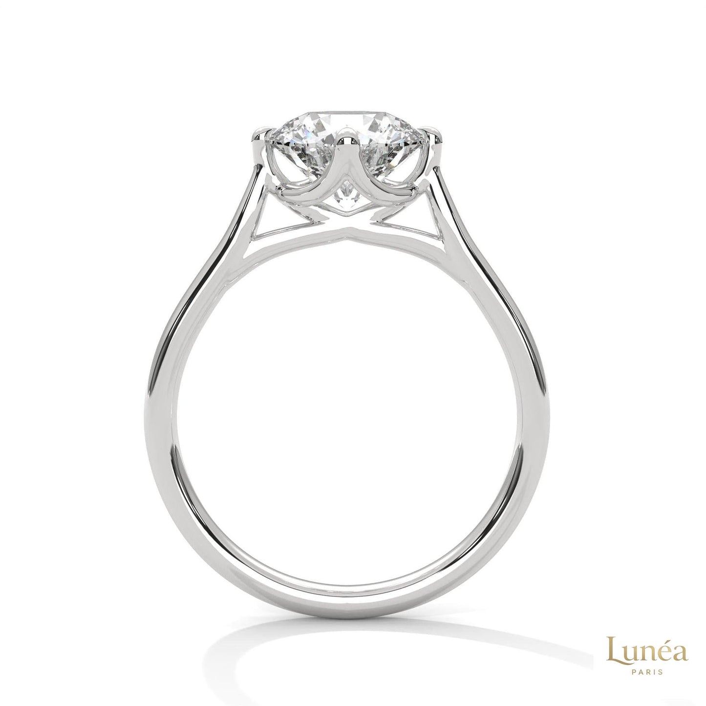 2 Ct. Floating Solitaire Lab Diamond Engagement Ring