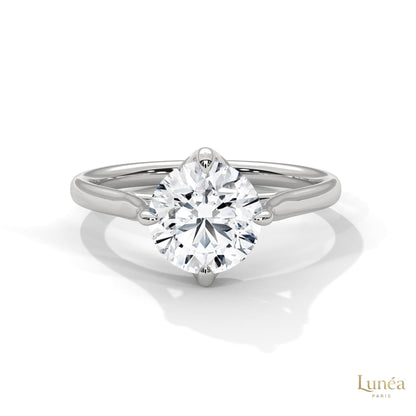 2 Ct. Floating Solitaire Lab Diamond Engagement Ring
