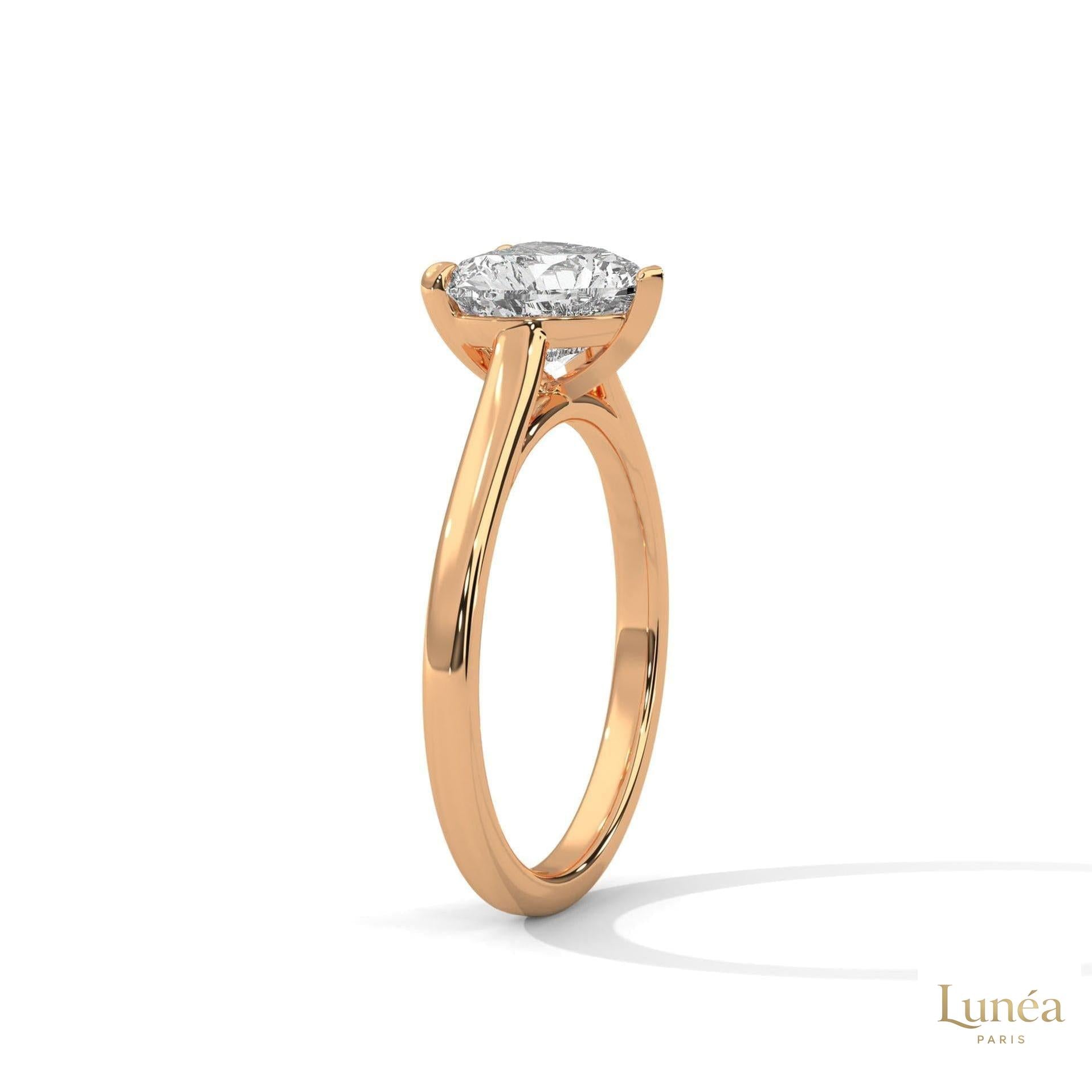 2 Ct. Heart Lab Diamond Solitaire Ring