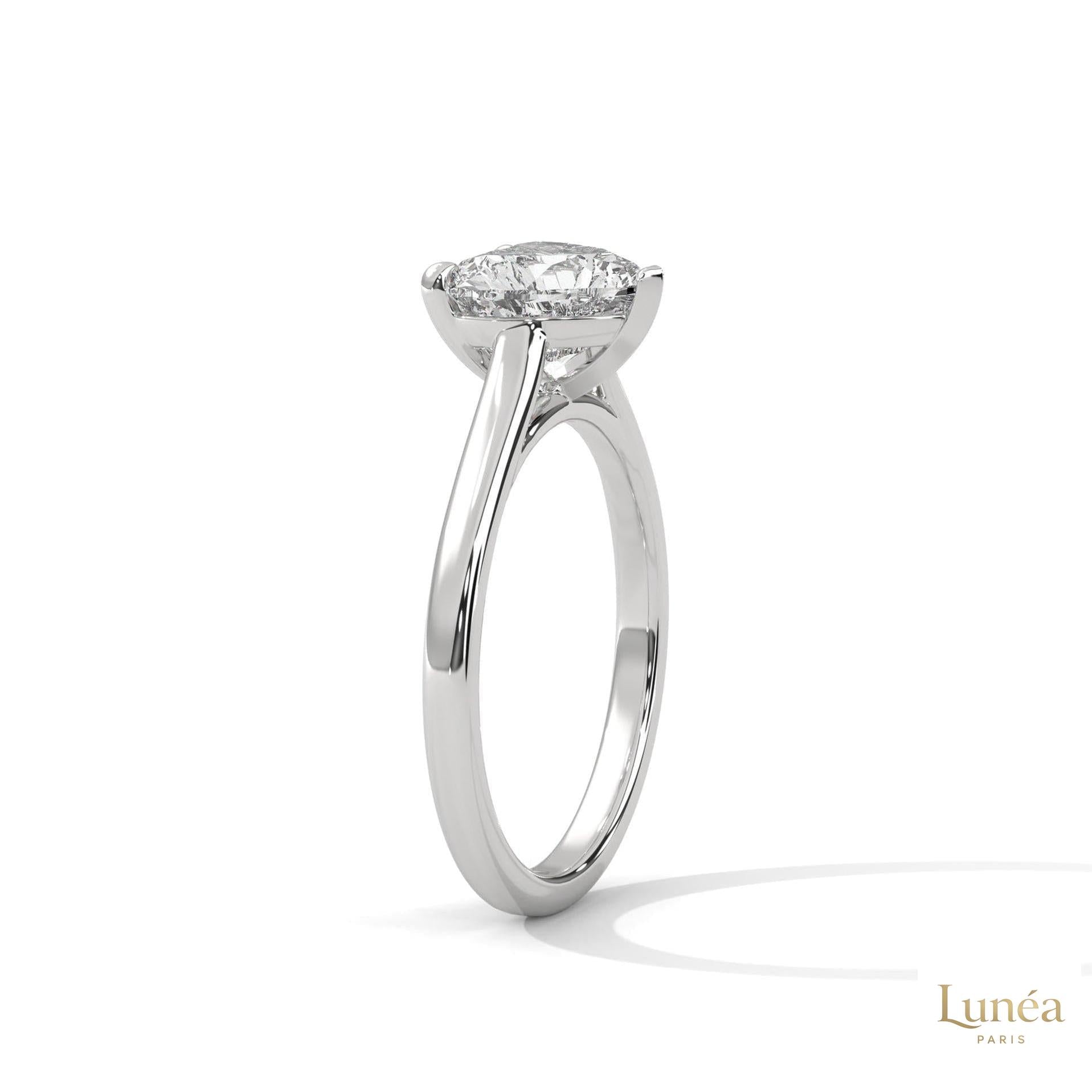 2 Ct. Heart Lab Diamond Solitaire Ring