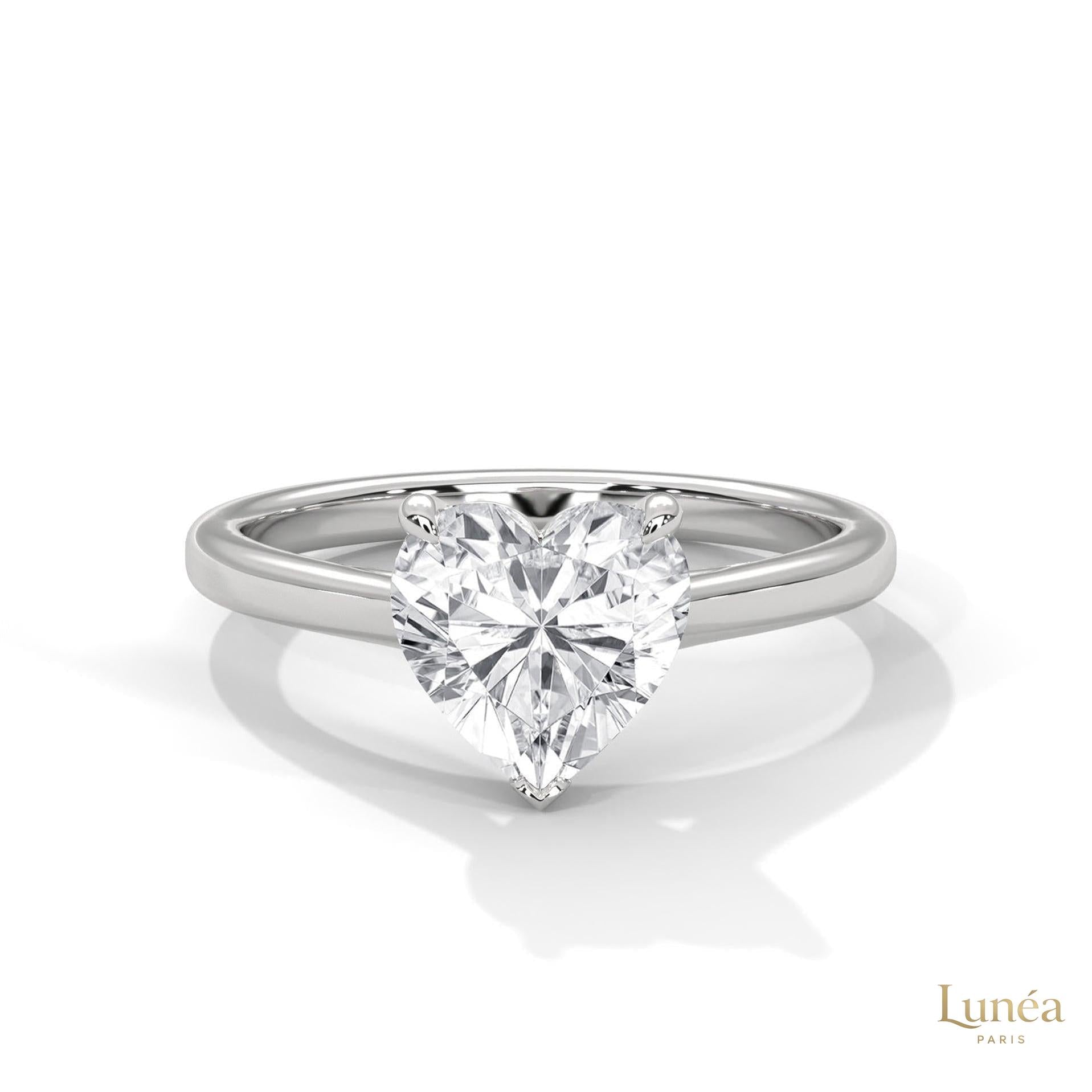 2 Ct. Heart Lab Diamond Solitaire Ring