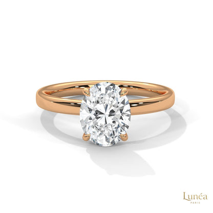 2 Ct. Oval Lab Diamond Solitaire Ring