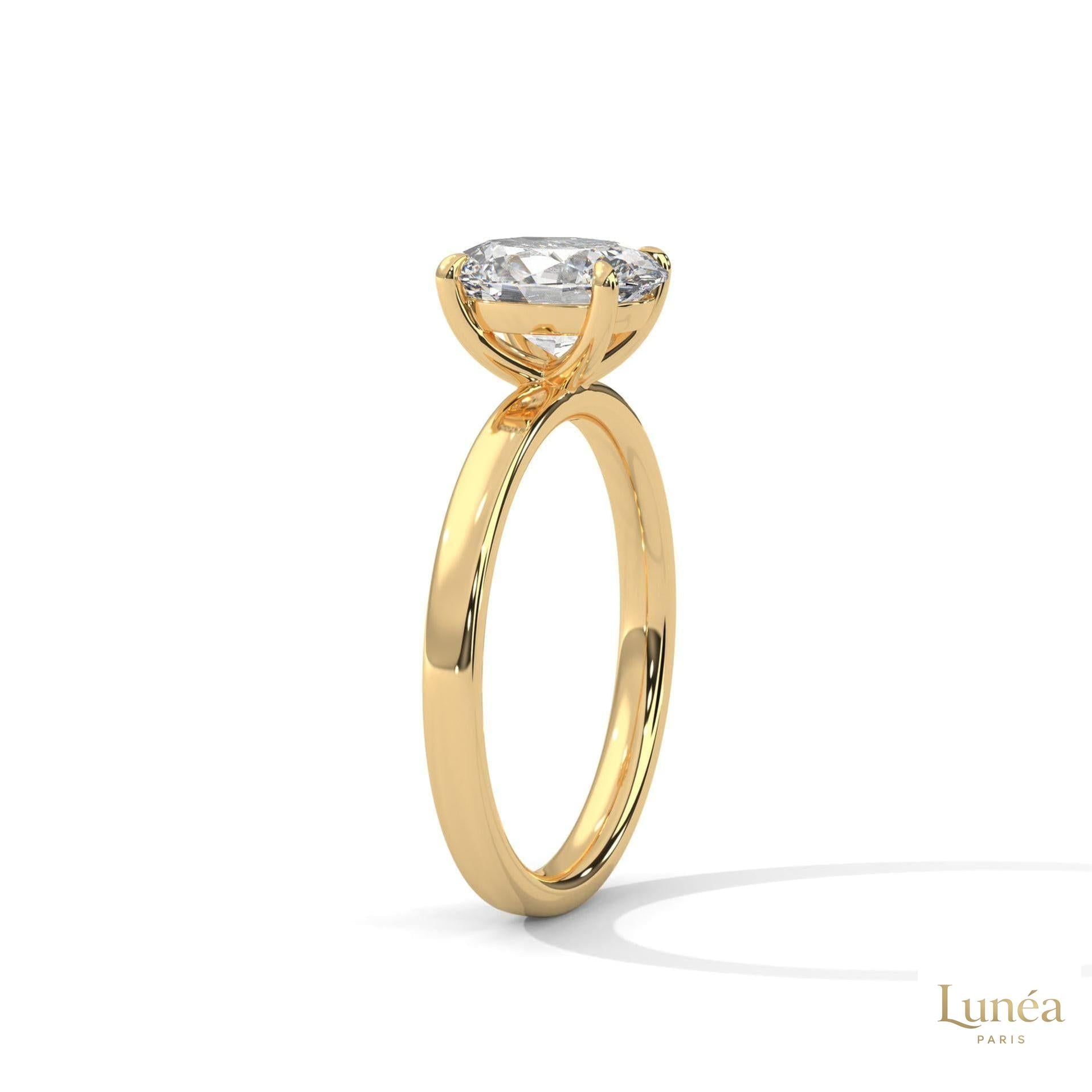 2 Ct. Oval Lab Diamond Solitaire Ring