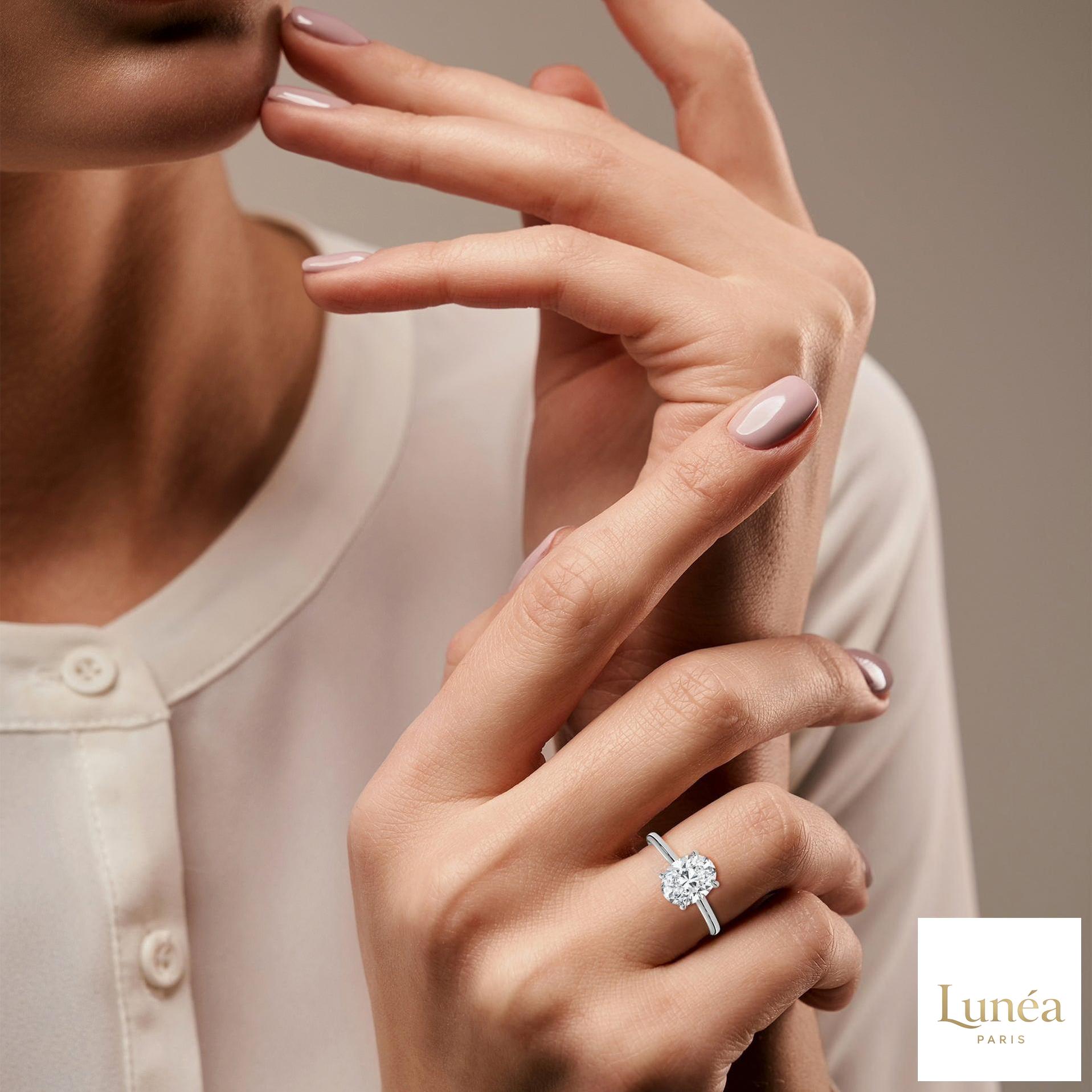 2 Ct. Oval Solitaire Lab Diamond Ring