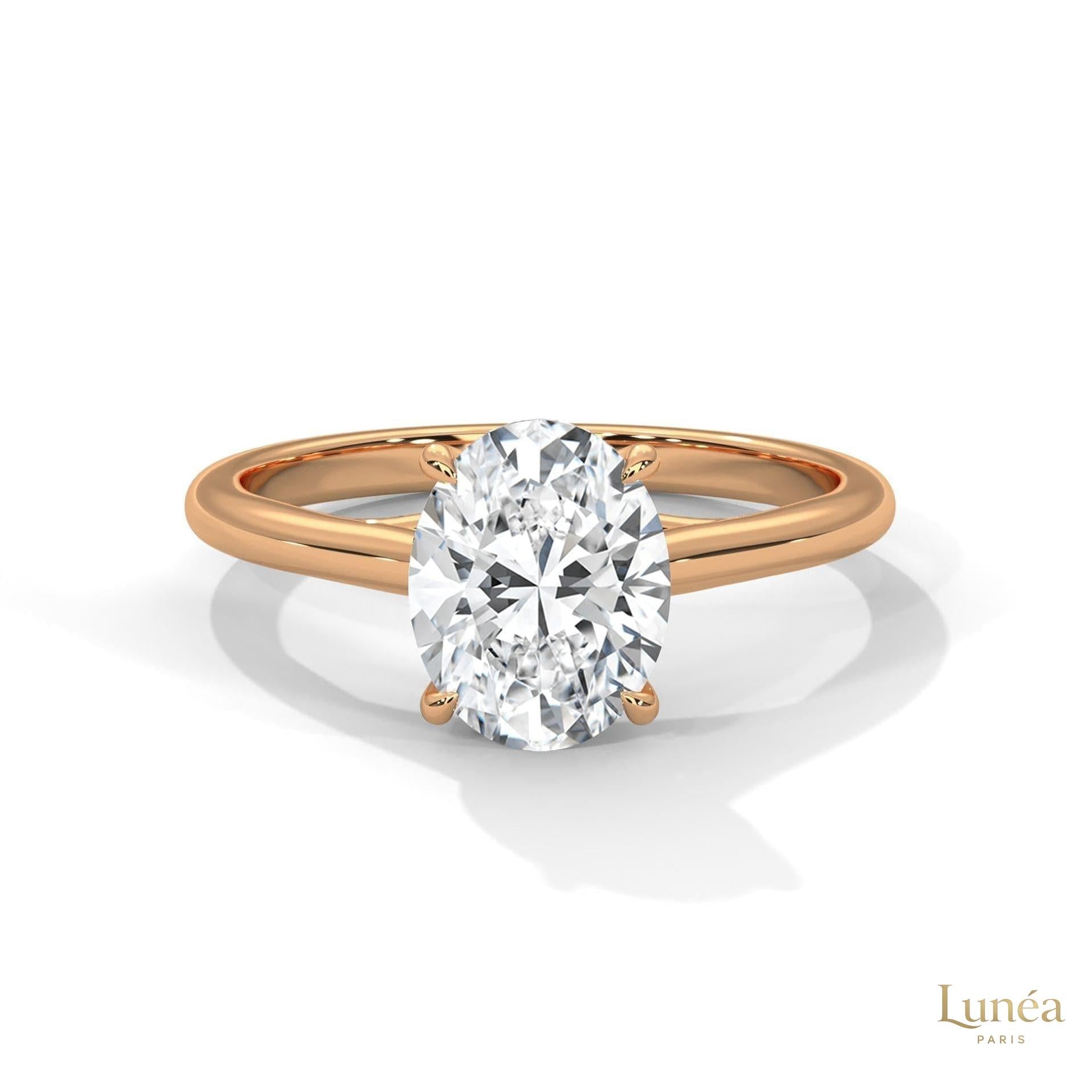 2 Ct. Oval Solitaire Lab Diamond Ring